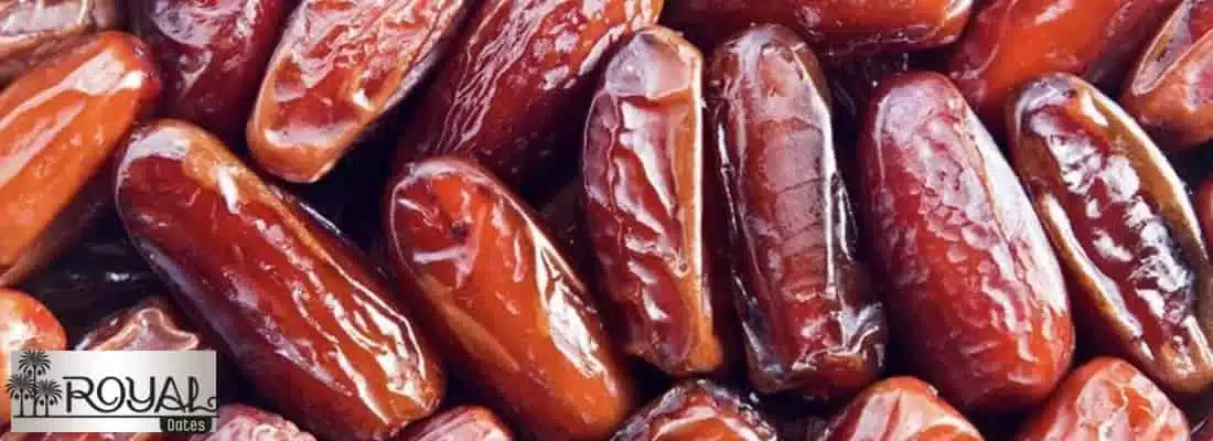 Organic Mabroom Dates with shiny Brown Color